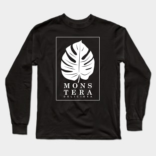 Monstera Deliciosa black and white version Long Sleeve T-Shirt